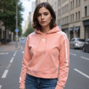 Womens adidas cropped hoodie excellent like new condition size small